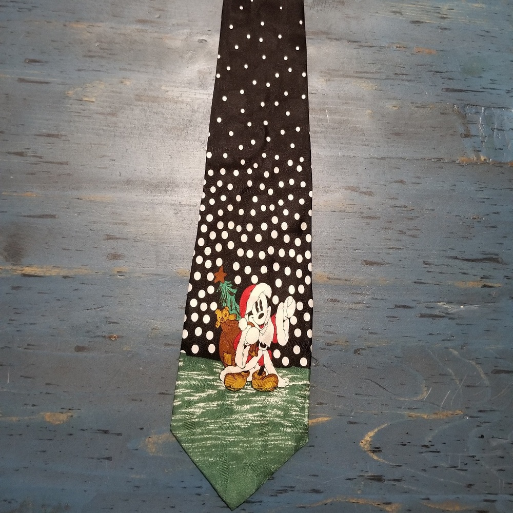 Christmas Tie Mickey Mouse as Santa vintage
